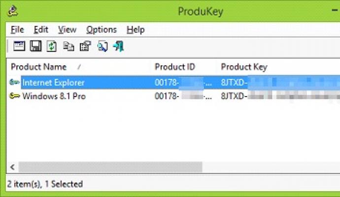 How to find out the activation key installed on a Windows computer
